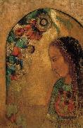 Odilon Redon Lady of the Flowers Sweden oil painting artist